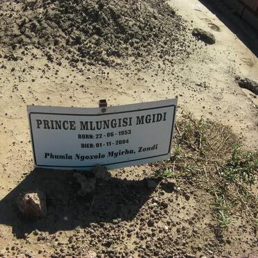 MGIDI Prince Mlungisi 1953-2004