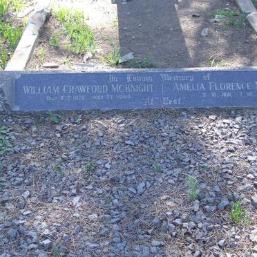 McKNIGHT William Crawford -1926 &amp; Amelia Florence 1891-1973