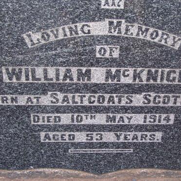 McKNIGHT William -1914