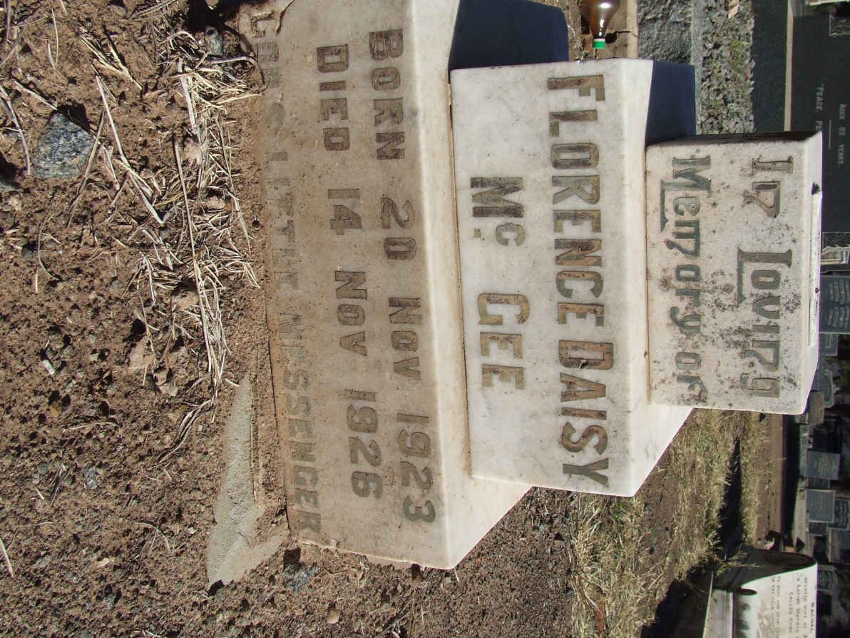 McGEE Florence Daisy 1923-1926