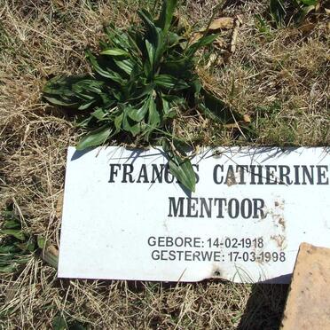 MENTOOR Frances Catherine 1918-1998