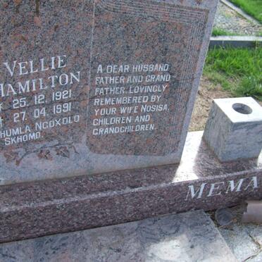 MEMANI Vellie Hamilton 1921-1991
