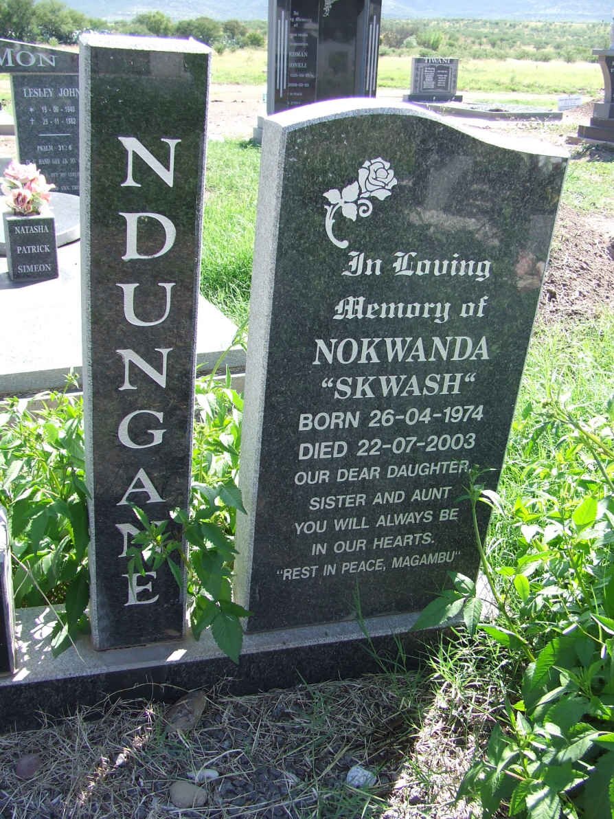 NDUNGANE Nokwanda 1974-2003