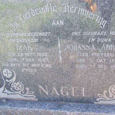 NAGEL Izak 1898-1957 &amp; Johanna Adriana PRETORIUS 1903-1963
