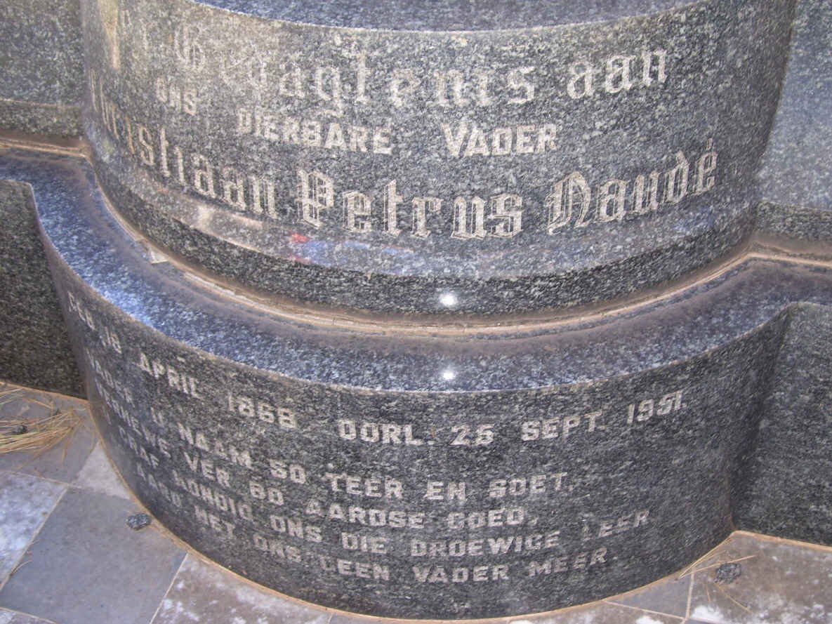 NAUDÉ Christiaan Petrus 1868-1951