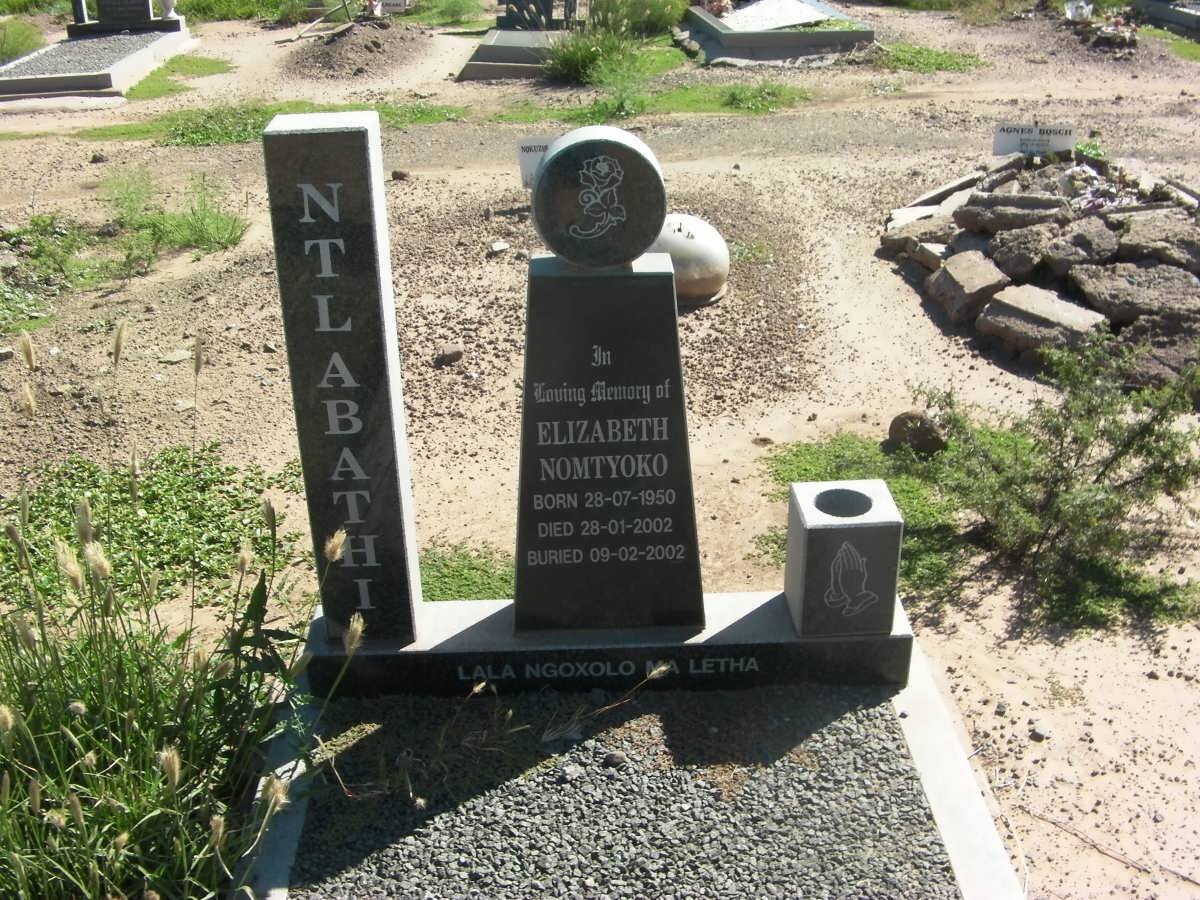 NTLABATHI Elizabeth Nomtyoko 1950-2002