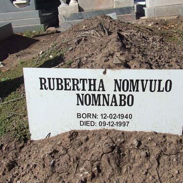 NOMNABO Rubertha Nomvulo 1940-1997