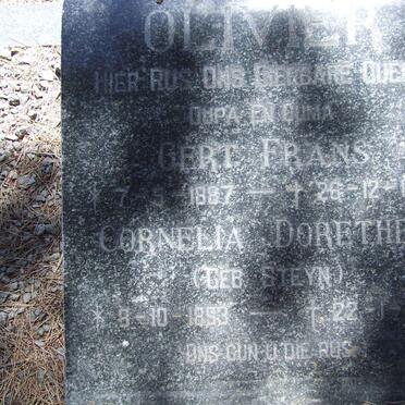 OLIVIER Gert Frans 1887-1948 &amp; Cornelia Dorethea STEYN 1893-1980