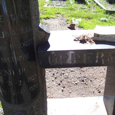 OPPERMAN Barend du P. 1923-1970