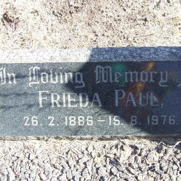 PAUL Frieda 1886-1976
