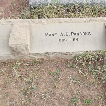 PARSONS Mary A.E. 1869-1941