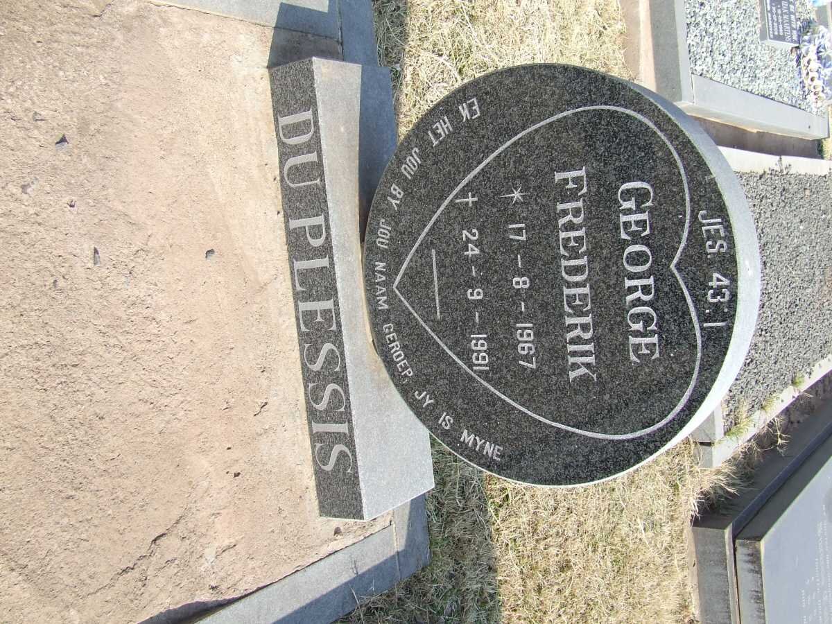 PLESSIS George Frederik, du 1967-1991