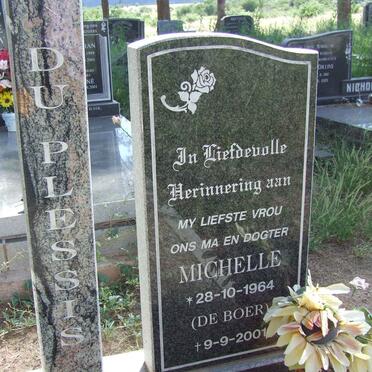 PLESSIS Michelle, du nee DE BOER 1964-2001