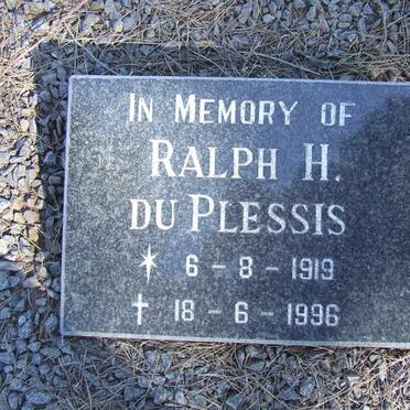 PLESSIS Ralph H., du 1919-1996