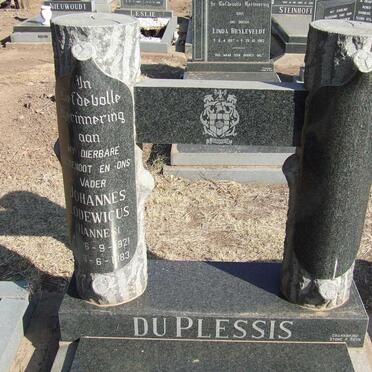 PLESSIS Johannes Lodewicus, du 1921-1983 