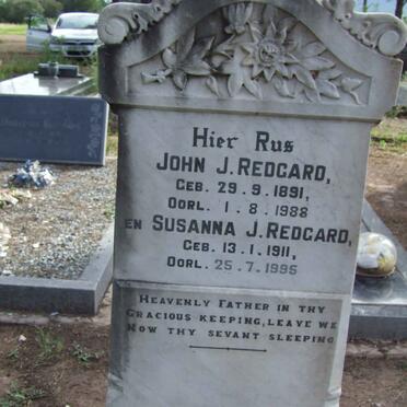 REDGARD John J. 1891-1988 &amp; Susanna J. 1911-1995
