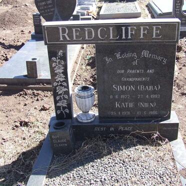 REDCLIFFE Simon 1922-1993 &amp; Katie 1931-1986