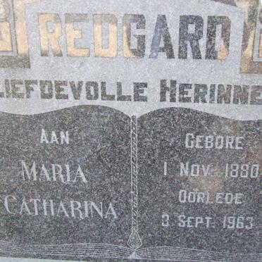REDGARD Maria Catharina 1880-1963