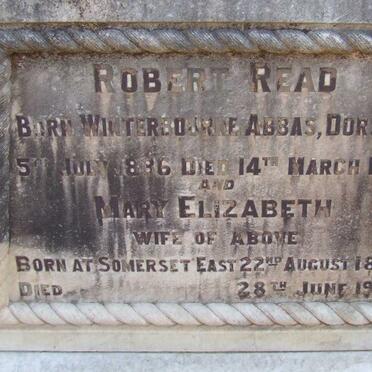 READ Robert 1836-1916 &amp; Mary Elizabeth 1842-1922