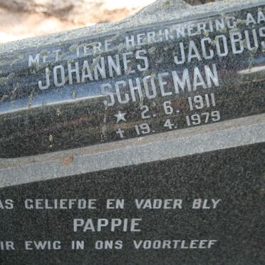 SCHOEMAN Johannes Jacobus 1911-1979
