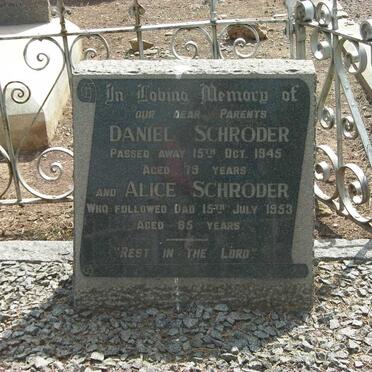 SCHRÖDER Daniel 1866-1945 &amp; Alice 1868-1953