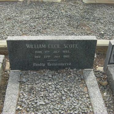 SCOTT William Cecil 1893-1963