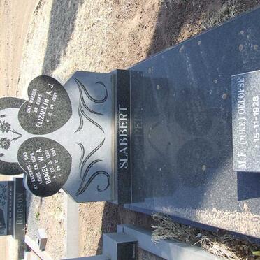 SLABBERT Daniel W.A. 1920-1984 &amp; Elizabeth A.J. 1937- :: OELOFSE M.F. 1928-2001