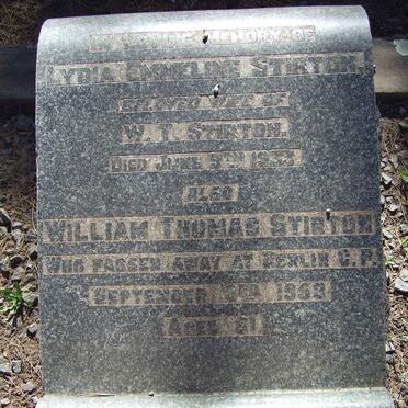 STIRTON William Thomas -1953 &amp; Lydia Emmeline -1933