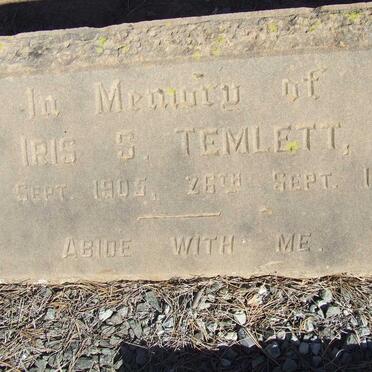 TEMLETT Iris S.1905-1931