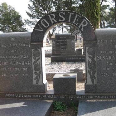 VORSTER Olof Abraham 1902-1963 &amp; Susara Johanna CILLIERS 1907-1962