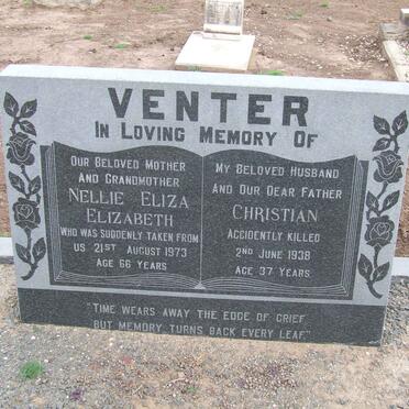 VENTER Christian -1938 &amp; Nellie Eliza Elizabeth -1973