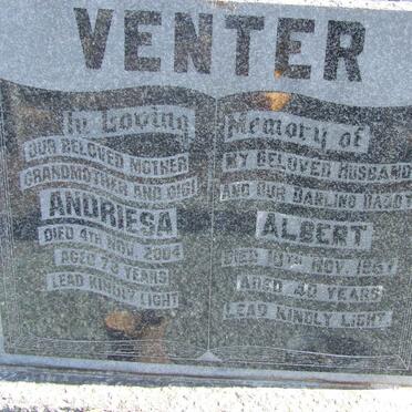 VENTER Albert -1967 &amp; Andriesa -2004
