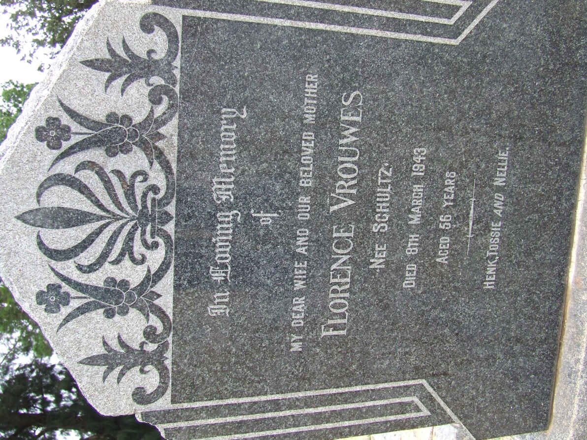 VROUWES Florence nee SCHULTZ -1943