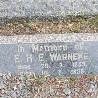 WARNEKE E.H.E. 1859-1938