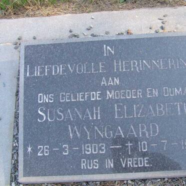 WYNGAARD Susanah Elizabeth 1903-1969