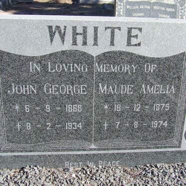 WHITE John George 1868-1934 &amp; Maude Amelia 1875- 1974 