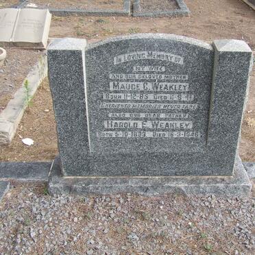 WEAKLEY Harold E. 1883-1946 &amp; Maude C. 1885-1941