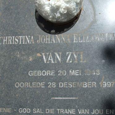 ZYL Christina Johanna Elizabeth, van nee DICKS 1948-1997