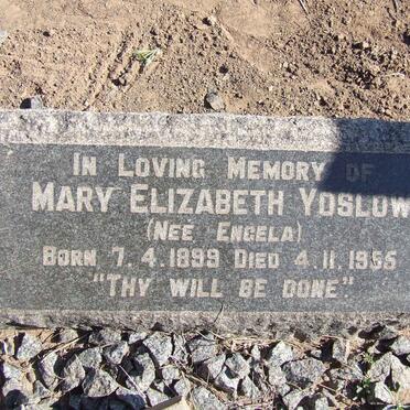 YOSLOW Mary Elizabeth nee ENGELA 1899-1955