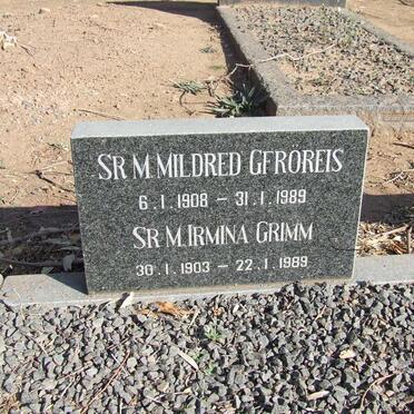 GFROREIS Mildred 1908-1989 :: GRIMM Irmina 1903-1989