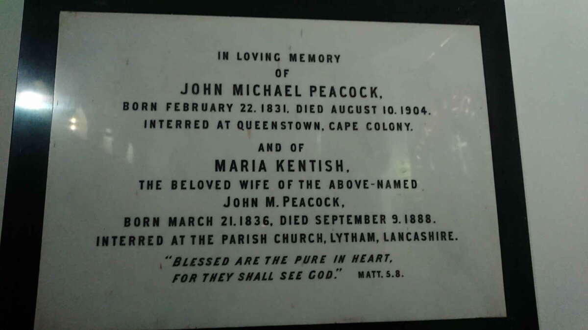 PEACOCK John Michael 1831-1904 & Maria Kentish 1836-1888
