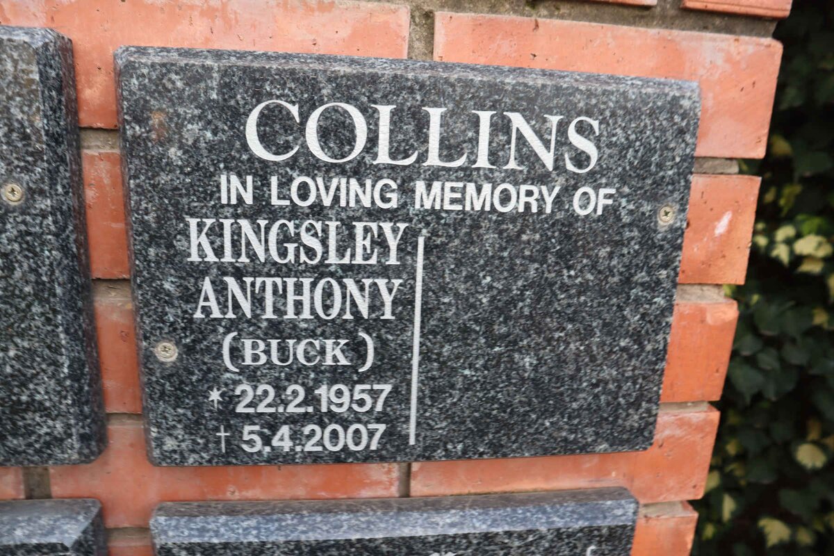 COLLINS Kingsley Anthony 1957-2007