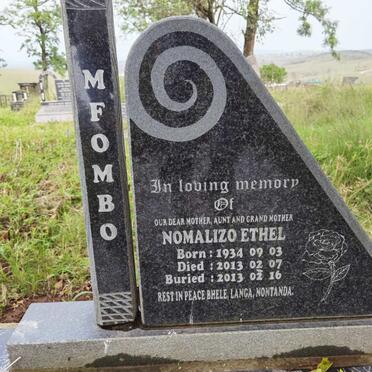 MFOMBO Nomalizo Ethel 1934-2013
