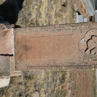 NIEUWENHUIS Elizabeth Jane nee V.D. BERG 1905-1932