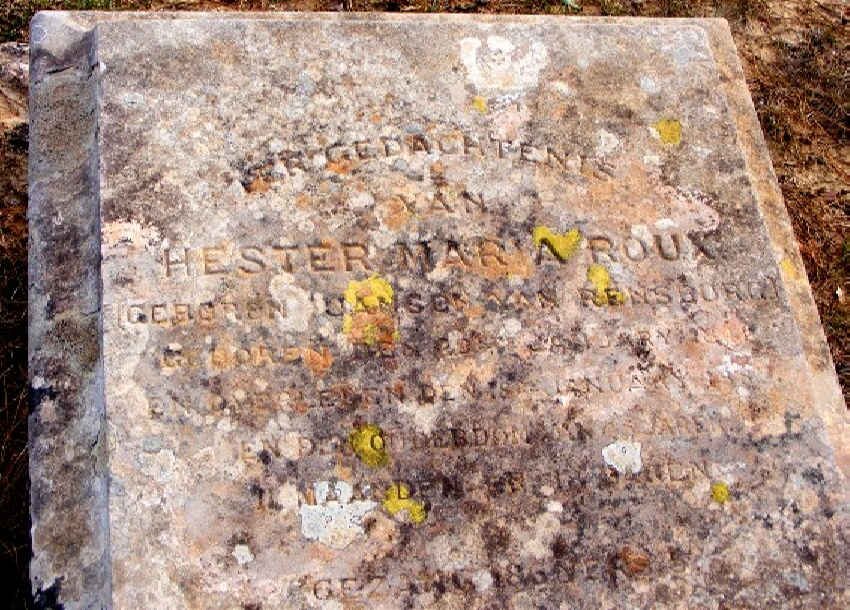 ROUX Hester Maria nee JANSEN VAN RENSBURG
