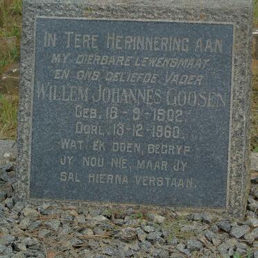 GOOSEN Willem Johannes 1902-1960