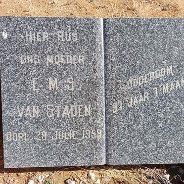 STADEN E.M.S., van -1959