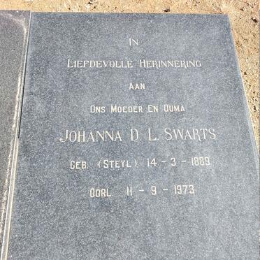 SWARTS Johanna D.L. nee STEYL 1889-1973