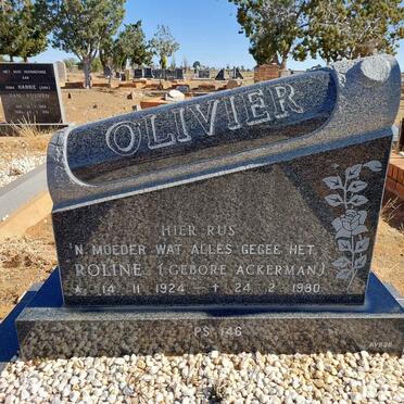 OLIVIER Roline nee ACKERMAN 1924-1980