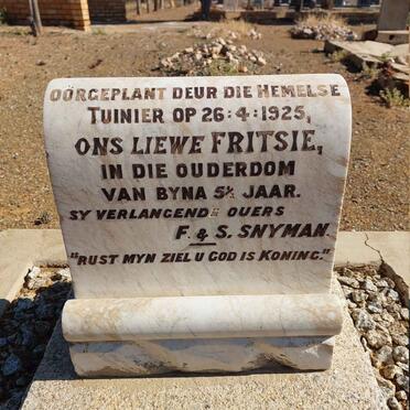 SNYMAN Fritsie -1925